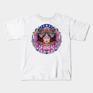 Wild Spirit Lotus Flower - Boho Goddess Kids T-Shirt